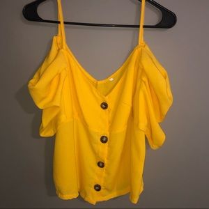 ⭐️Open Shoulder Short- Sleeve Blouse